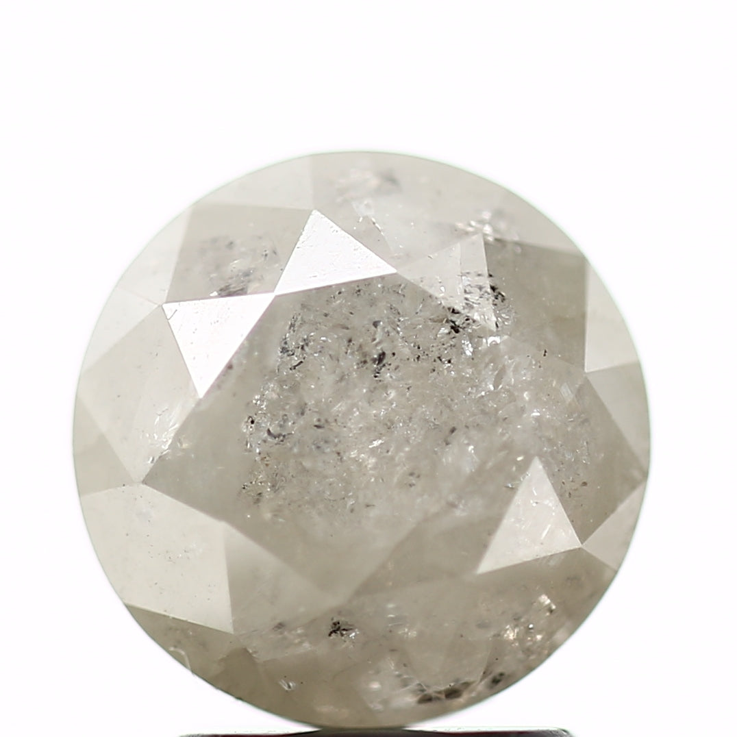 2.59 Carat Salt and Pepper Diamond Gray Fancy Round Brilliant Cut Natural Loose Diamond